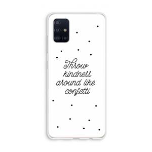 CaseCompany Confetti: Galaxy A51 4G Transparant Hoesje
