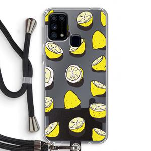 CaseCompany When Life Gives You Lemons...: Samsung Galaxy M31 Transparant Hoesje met koord