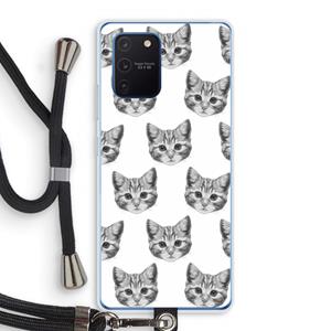 CaseCompany Kitten: Samsung Galaxy Note 10 Lite Transparant Hoesje met koord
