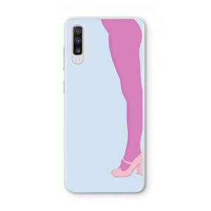 CaseCompany Pink panty: Samsung Galaxy A70 Transparant Hoesje