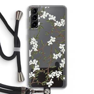 CaseCompany Blossoming spring: Samsung Galaxy S21 Plus Transparant Hoesje met koord