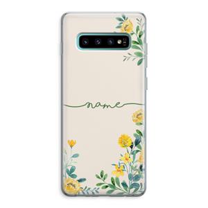 CaseCompany Gele bloemen: Samsung Galaxy S10 Plus Transparant Hoesje