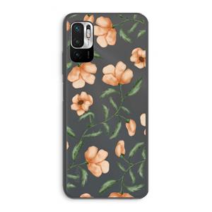 CaseCompany Peachy flowers: Xiaomi Redmi Note 10 5G Transparant Hoesje