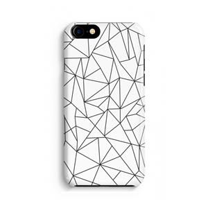 CaseCompany Geometrische lijnen zwart: Volledig geprint iPhone SE 2020 Hoesje
