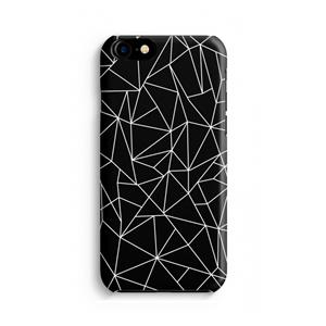 CaseCompany Geometrische lijnen wit: Volledig geprint iPhone SE 2020 Hoesje