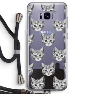 CaseCompany Kitten: Samsung Galaxy S8 Transparant Hoesje met koord