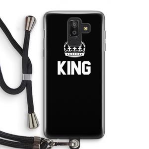 CaseCompany King zwart: Samsung Galaxy J8 (2018) Transparant Hoesje met koord