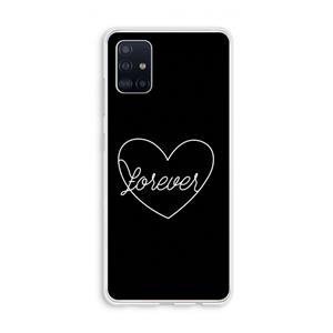 CaseCompany Forever heart black: Galaxy A51 4G Transparant Hoesje