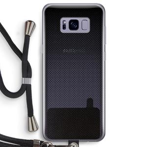 CaseCompany Musketon Halftone: Samsung Galaxy S8 Transparant Hoesje met koord