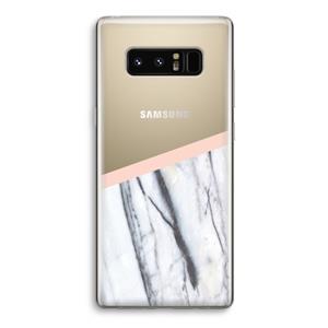 CaseCompany A touch of peach: Samsung Galaxy Note 8 Transparant Hoesje