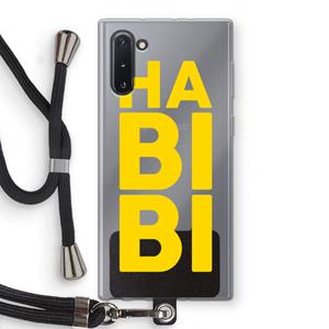 CaseCompany Habibi Blue: Samsung Galaxy Note 10 Transparant Hoesje met koord
