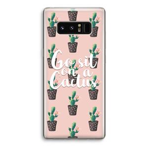 CaseCompany Cactus quote: Samsung Galaxy Note 8 Transparant Hoesje