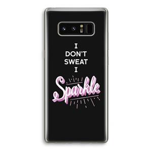 CaseCompany Sparkle quote: Samsung Galaxy Note 8 Transparant Hoesje