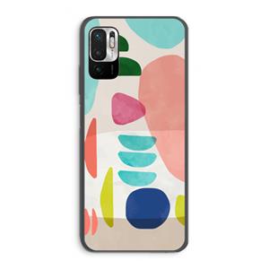 CaseCompany Bold Rounded Shapes: Xiaomi Redmi Note 10 5G Transparant Hoesje