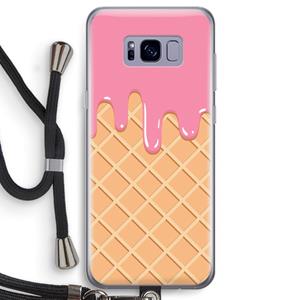 CaseCompany Ice cream: Samsung Galaxy S8 Transparant Hoesje met koord