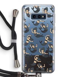 CaseCompany Zeemeermin: Samsung Galaxy S10e Transparant Hoesje met koord