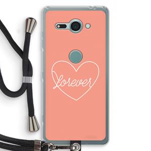 CaseCompany Forever heart: Sony Xperia XZ2 Compact Transparant Hoesje met koord