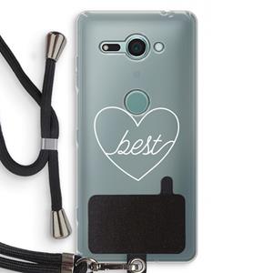 CaseCompany Best heart pastel: Sony Xperia XZ2 Compact Transparant Hoesje met koord
