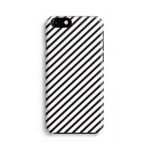 CaseCompany Strepen zwart-wit: Volledig geprint iPhone SE 2020 Hoesje