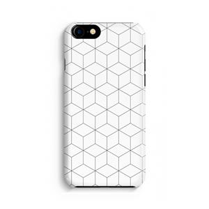 CaseCompany Zwart-witte kubussen: Volledig geprint iPhone SE 2020 Hoesje
