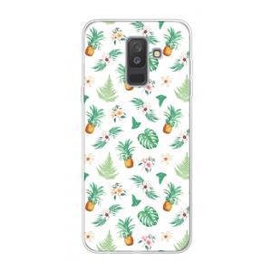 CaseCompany Ananas bladeren: Samsung Galaxy A6 Plus (2018) Transparant Hoesje