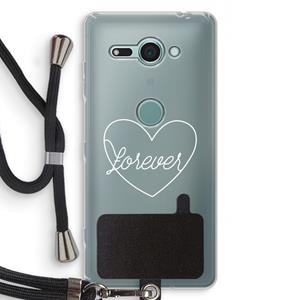 CaseCompany Forever heart pastel: Sony Xperia XZ2 Compact Transparant Hoesje met koord