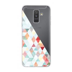 CaseCompany Gekleurde driehoekjes pastel: Samsung Galaxy A6 Plus (2018) Transparant Hoesje