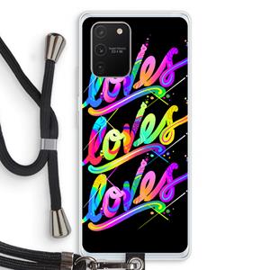 CaseCompany Loves: Samsung Galaxy S10 Lite Transparant Hoesje met koord