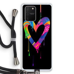 CaseCompany Melts My Heart: Samsung Galaxy S10 Lite Transparant Hoesje met koord