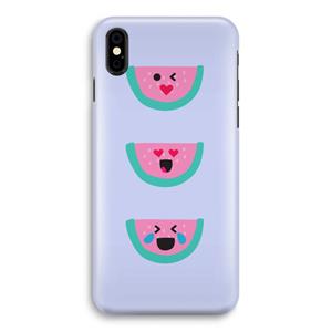 CaseCompany Smiley watermeloen: iPhone X Volledig Geprint Hoesje