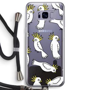 CaseCompany Papegaai: Samsung Galaxy S8 Transparant Hoesje met koord