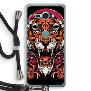 CaseCompany Tiger and Rattlesnakes: Sony Xperia XZ2 Compact Transparant Hoesje met koord