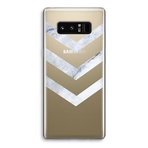 CaseCompany Marmeren pijlen: Samsung Galaxy Note 8 Transparant Hoesje