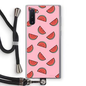 CaseCompany Watermeloen: Samsung Galaxy Note 10 Transparant Hoesje met koord