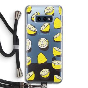CaseCompany When Life Gives You Lemons...: Samsung Galaxy S10e Transparant Hoesje met koord
