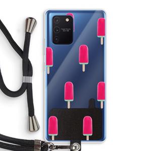 CaseCompany Waterijsje: Samsung Galaxy Note 10 Lite Transparant Hoesje met koord