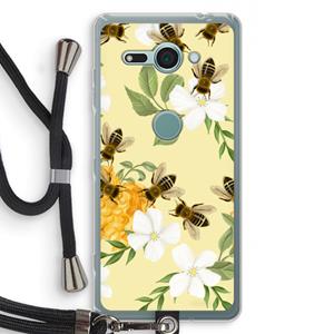 CaseCompany No flowers without bees: Sony Xperia XZ2 Compact Transparant Hoesje met koord