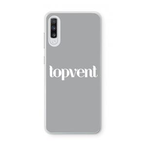 CaseCompany Topvent Grijs Wit: Samsung Galaxy A70 Transparant Hoesje