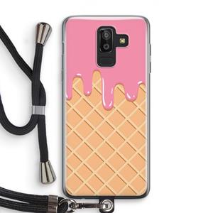 CaseCompany Ice cream: Samsung Galaxy J8 (2018) Transparant Hoesje met koord