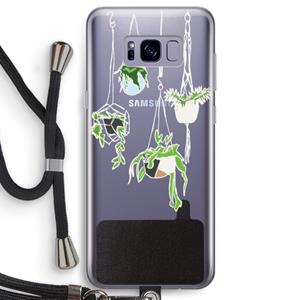 CaseCompany Hang In There: Samsung Galaxy S8 Transparant Hoesje met koord