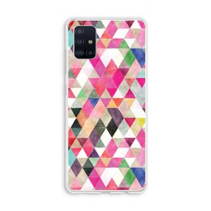 CaseCompany Gekleurde driehoekjes: Galaxy A51 4G Transparant Hoesje