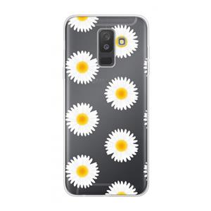 CaseCompany Margrietjes: Samsung Galaxy A6 Plus (2018) Transparant Hoesje