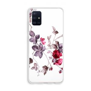 CaseCompany Mooie bloemen: Galaxy A51 4G Transparant Hoesje
