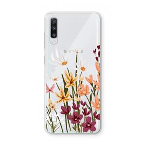 CaseCompany Painted wildflowers: Samsung Galaxy A70 Transparant Hoesje