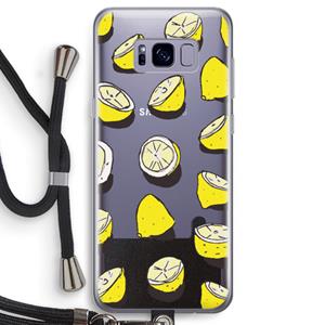 CaseCompany When Life Gives You Lemons...: Samsung Galaxy S8 Transparant Hoesje met koord