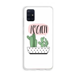 CaseCompany I love cacti: Galaxy A51 4G Transparant Hoesje