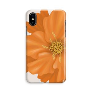 CaseCompany Orange Ellila flower: iPhone Xs Volledig Geprint Hoesje