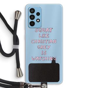 CaseCompany Christian Grey: Samsung Galaxy A52 Transparant Hoesje met koord