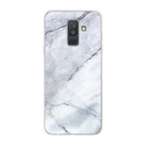 CaseCompany Witte marmer: Samsung Galaxy A6 Plus (2018) Transparant Hoesje
