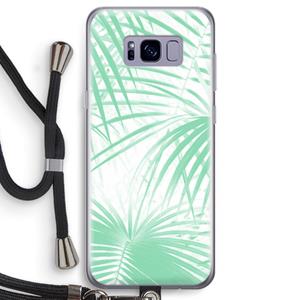 CaseCompany Palmbladeren: Samsung Galaxy S8 Transparant Hoesje met koord